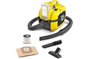 Kärcher WD 1 Compact Battery Multi-Purpose Wet/Dry Shop Vacuum Cleaner Ideal for Car Cleaning with Attachments – Blower Featu