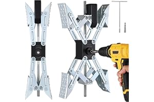 biueus X-Shaped RV Stabilizer Wheel Chock, RV Stabilizer Wheel Chock Scissor, X Chocks Wheel Stabilizer for Travel, Trailer Camper Tire While Camping, Allow Drill Adjust.