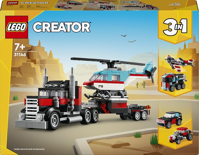 Creator 3-en-1 Le camion remorque avec hélicoptère 31146 — photo 1 sur 8
