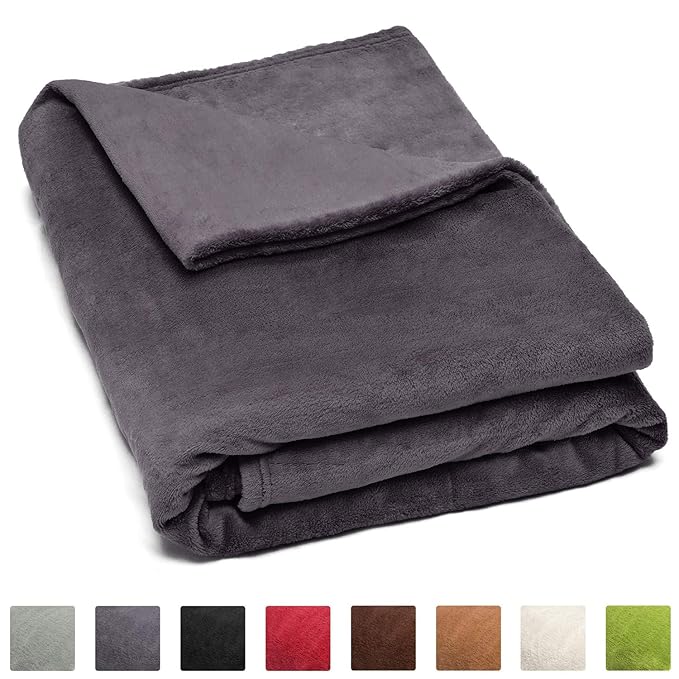 Beautissu XXL Kuscheldecke Aurelia 220x240cm Mikrofaserdecke Flauschige Coral-Fleece Wohn-Decke ÖKO-TEX anthrazit & weitere F