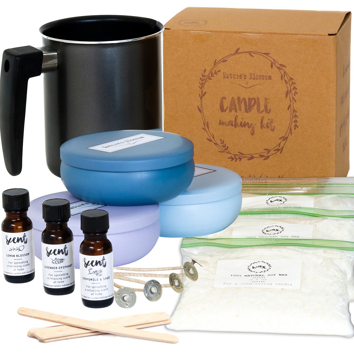 candle making kit soy DIY Supplies Full Beginners Rich Scents Set Wax