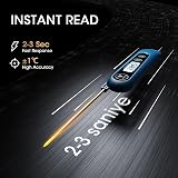 DOQAUS Meat Thermometer with Foldable Probe Backlit Display - -50C to 300C view 2