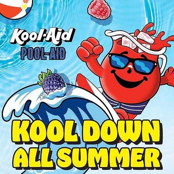KOOL-AID POOL-AID BERRY SPLASH FLAVORED DRINK, 10 CT BOX, 6 OZ POUCHES
