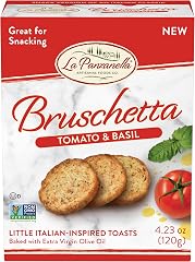 La Panzanella Tomato and Basil Bruschetta Crackers - Italian-inspired Toasts, Made with Non-GMO Project Verified Ingredients,