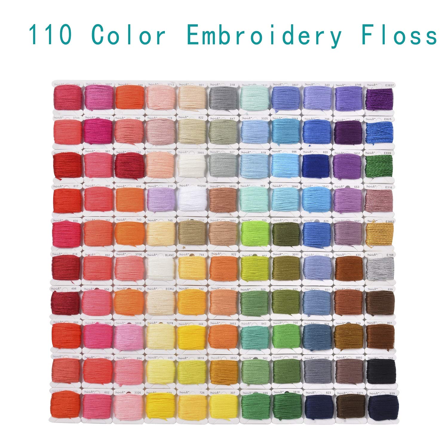 201 Pack Embroidery Floss Kit, Includes Embroidery Threads 3-Tier Organizer Box Embroidery Kits for Friendship Bracelets Cross stitch DIY Floss Craft, Gift for Halloween Christmas Mother's Day