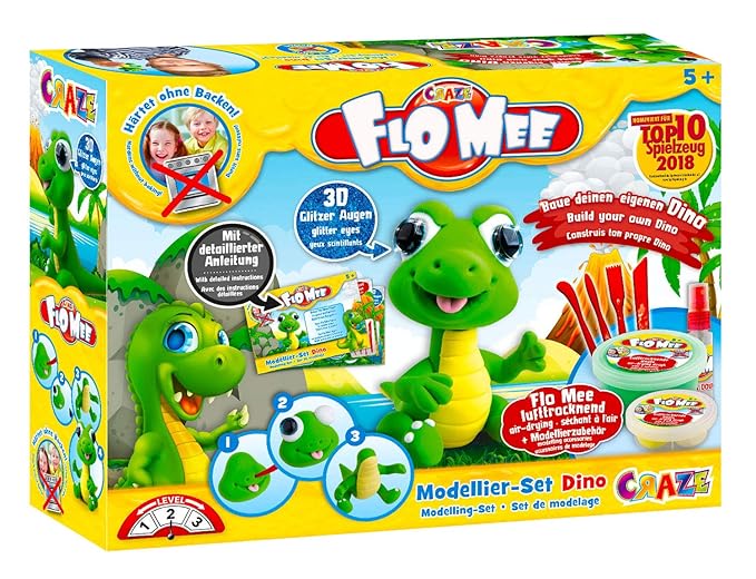 CRAZE FLO MEE + CLOUD SLIME Modellier-Masse Kugelknete buntfarben neon metallic Knete