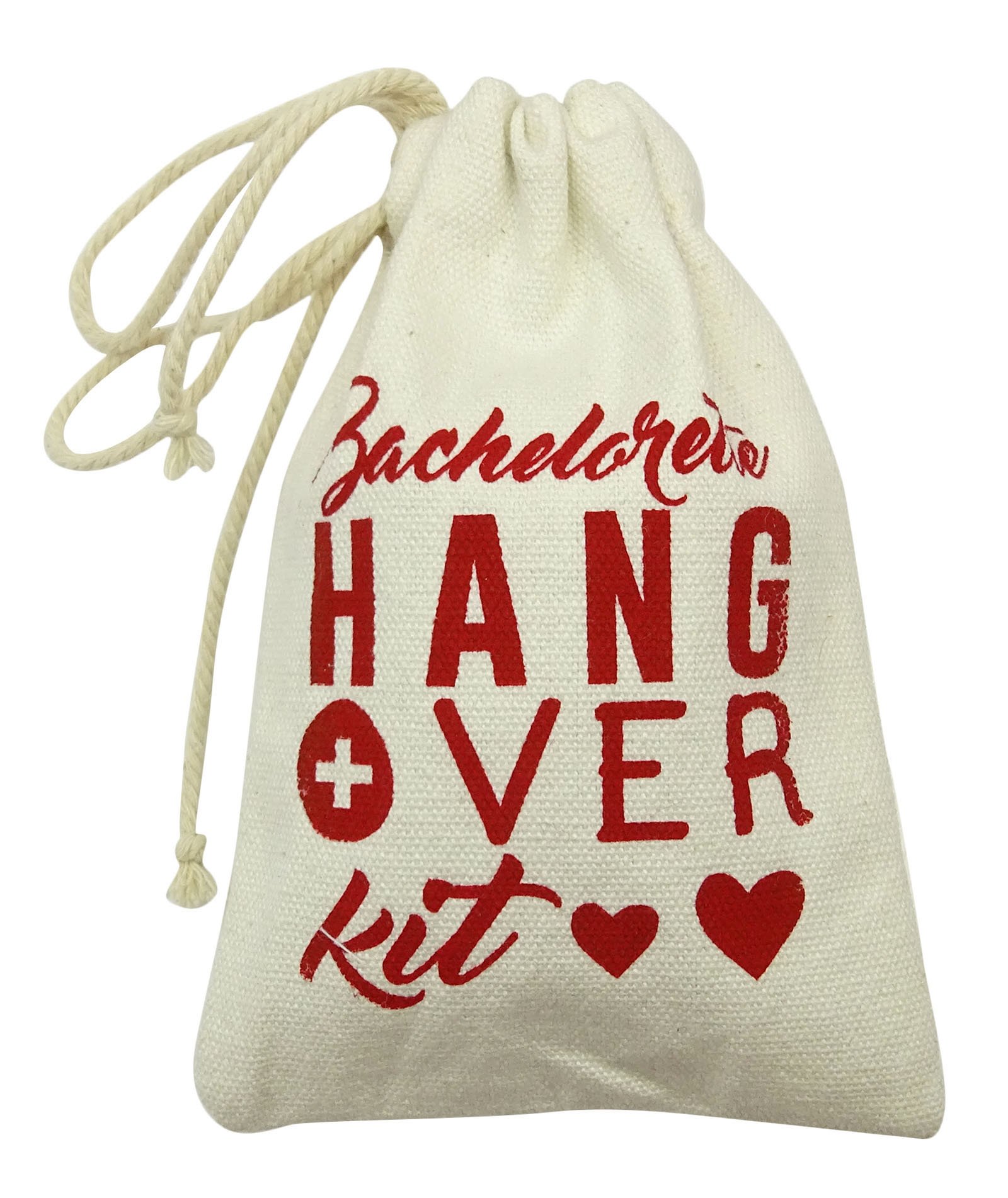 Darling Souvenir Hangover Kit Bachelorette Party Favor Bags First Aid Kit Canvas Bags 4 x 6 Inch, 10 Pcs — image 1