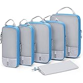 BAGSMART 6 Set /4 Set/2 Set Compression Packing Cubes for Travel, Lightweight Luggage Organizer Bags, Durable Space Saver Bags Travel Essentials