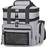 Lunch Box Cooler Bag - Versatile Insulated Lunchbox for Men Women - Large Lunch Pail for Adults Work Shifts Outdoor Trips Grey 15L