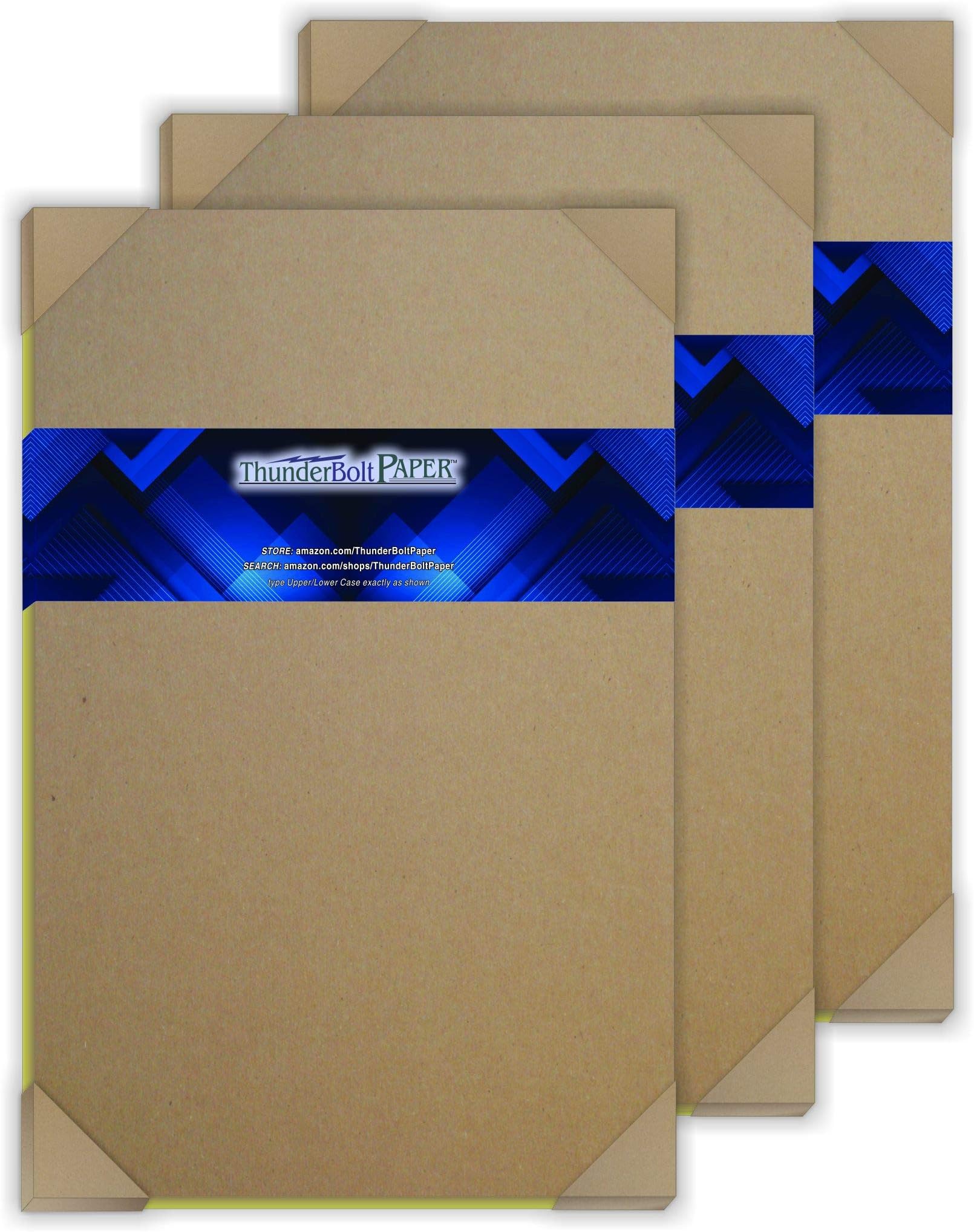 25 Sheets Chipboard 24pt (point) 11 X 17 Inches Light Medium Weight Tabloid Size .024 Caliper Thick Cardboard Craft Packaging Brown Kraft Paper Board