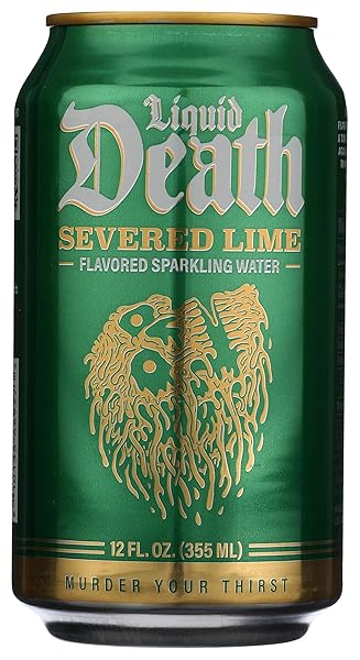 LIQUID DEATH SEVERED LIME SPARKLING WATER, 12 FZ