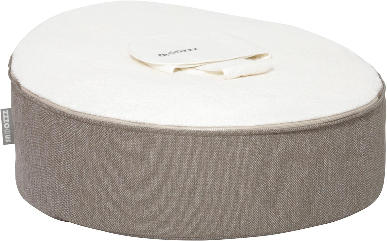 Snoozzz Babyseat/beanbag with Extra Removable Cover (Taupe). Safe Baby seat with Unique Snoozzz System. The Bean Chair is Also usable as a Modern Pouf or Ottoman When Your Child is Older.