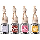 CE Craft Hanging Car Air Freshener – Fragrance Oil Diffuser with Essential Oils – Long-Lasting Aromatherapy Scents for Automobiles – 4 Pack, Designer