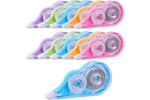 SIFNIEA Correction Tape, 10 Pack Correction Tape Easy To Use Applicator for Instant Corrections, 39.4 ft Each Correction Tape for Study Supplies and Office Products (Colorful)