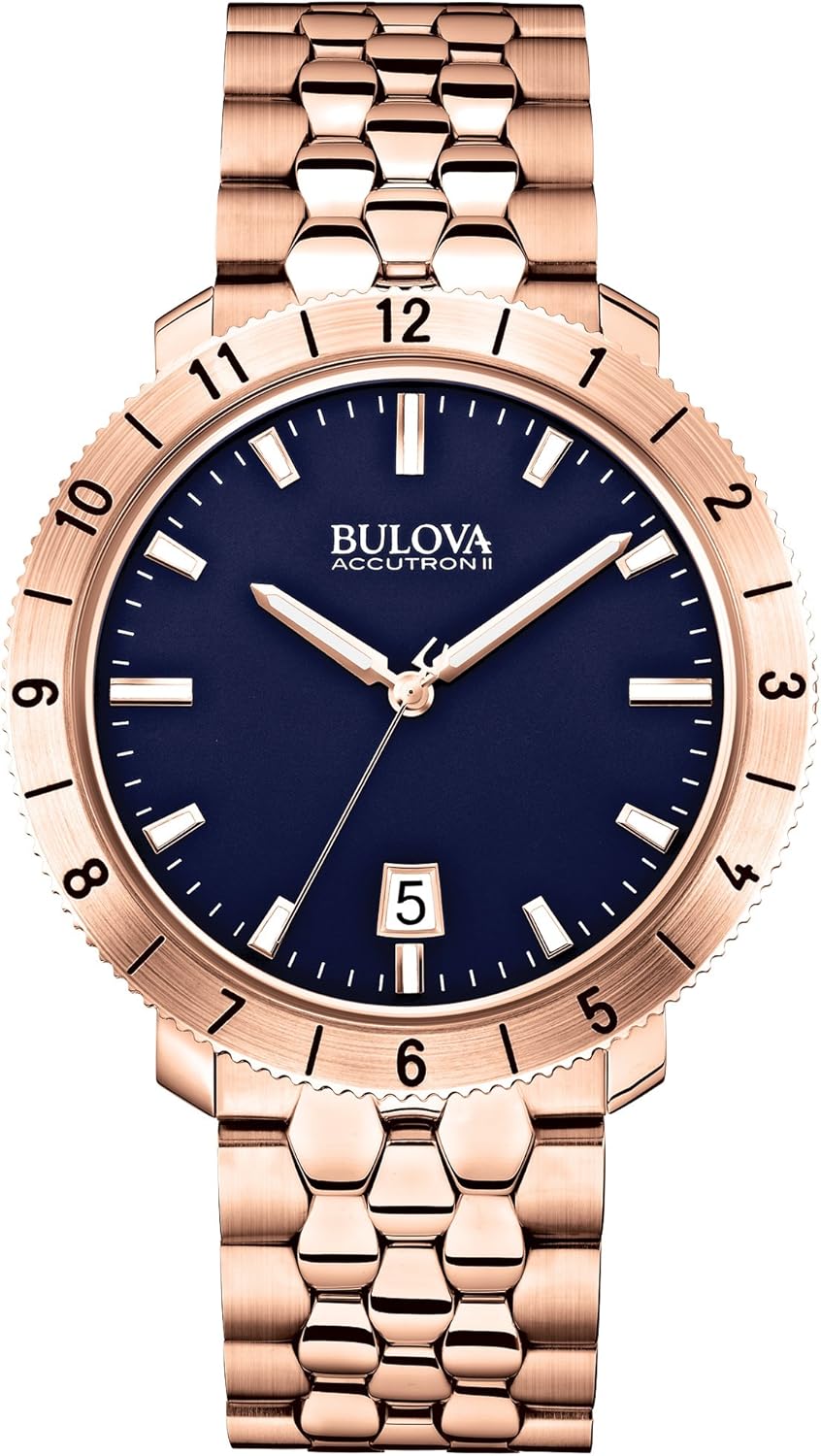 Bulova Accutron II Men's Quartz Watch with Blue Dial Analogue Display