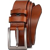 WOLFANT Men's 1.5" Full Grain Leather Belt,100% Italian Real Solid Leather