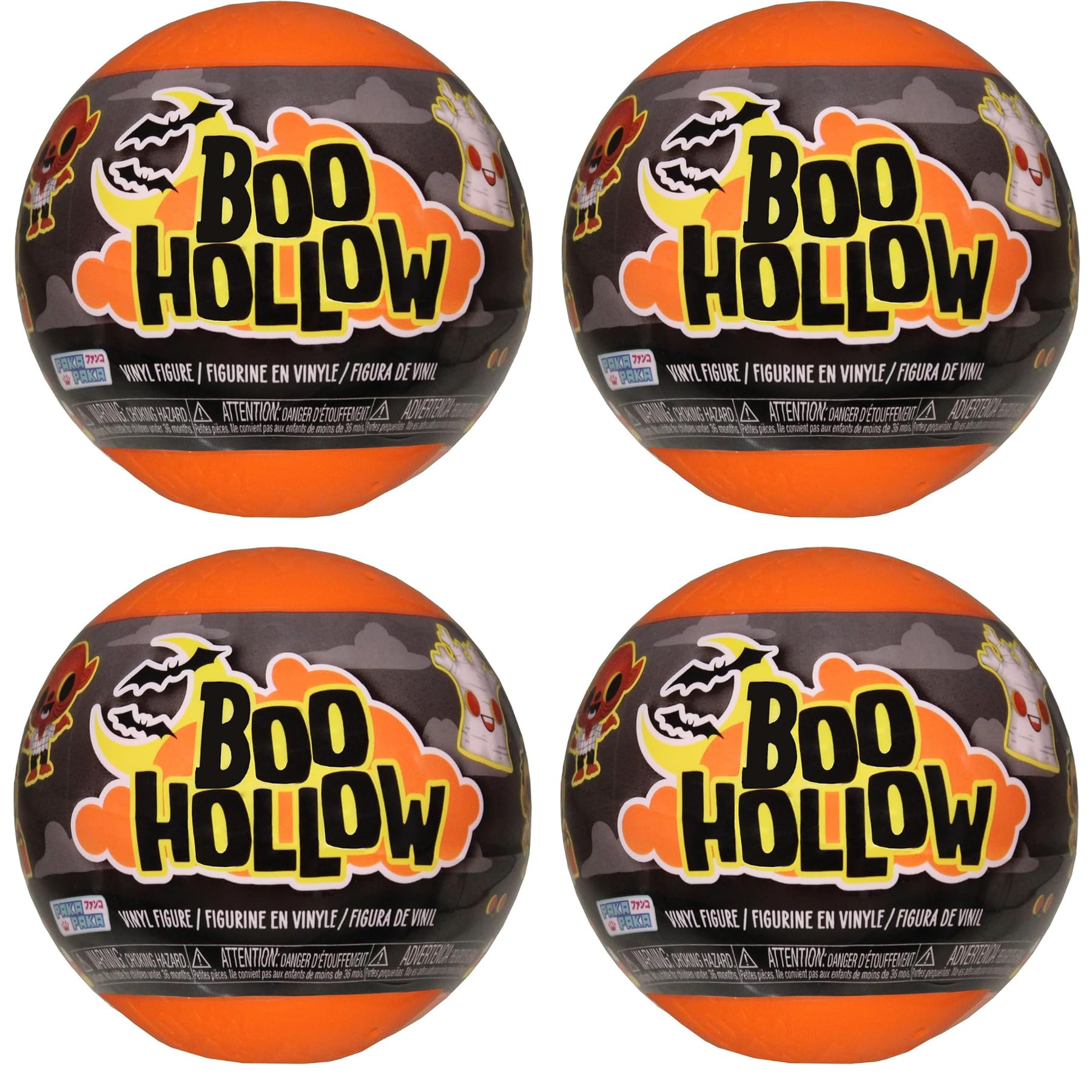 Toptoys2u Bargain Bundles Funko Paka Paka Boo Hollow Series 3 Miniature Collectible Toy Figure Blind Capsule - Pack of 4