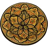 Ceramic Plates Moroccan Handmade Appetizer Tapas Serving Decorative 8 inches Round