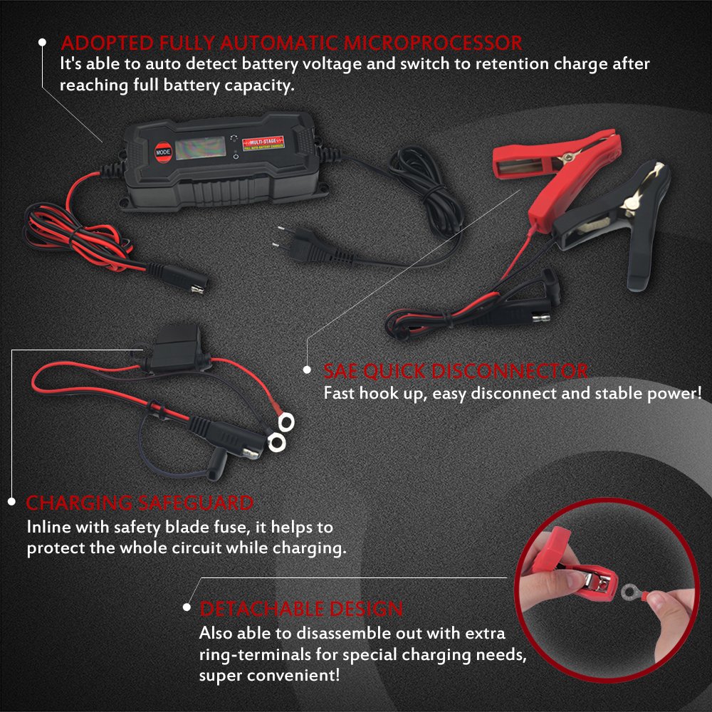 How To Hook Up A Car Battery Maintainer Masterforce 1 5 Amp Battery