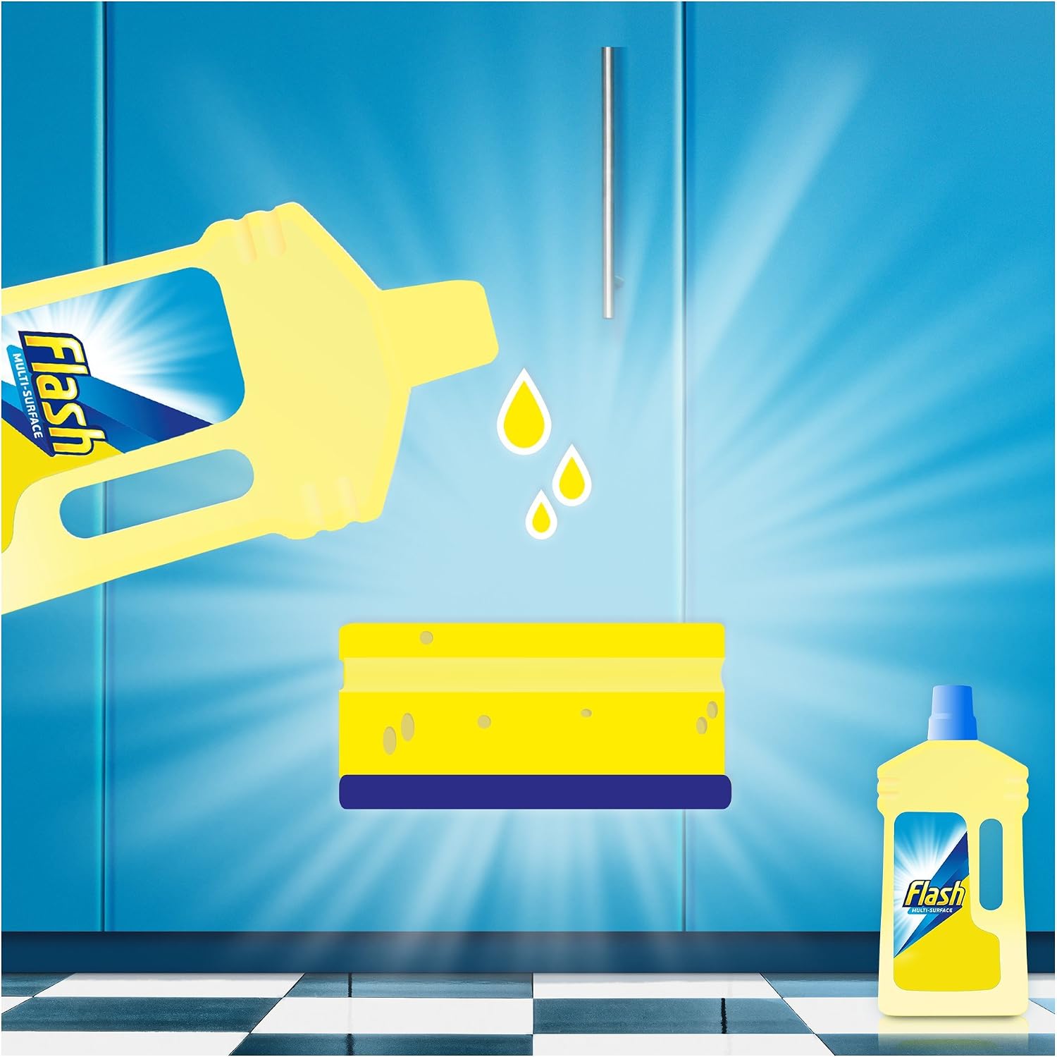 Flash All Purpose Multi Surface Cleaner, Floor Cleaner Liquid, Cherry Blossom, 7.8 Litres (1.3 L x 6), 1.3 l (Pack of 6) - Image 4