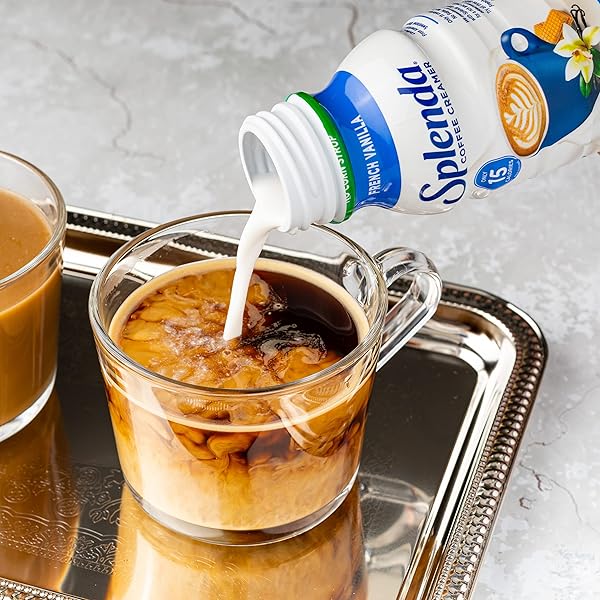 SPLENDA SUGAR FREE, LOW CALORIE FRENCH VANILLA COFFEE CREAMER, 8 FL OUNCES BOTTLE