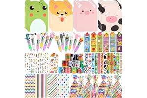 Stationery Party Pack, 24 Pack Birthday Goodie Bags with Multicolor Pen Mini Notebooks for Goodie Bag Classroom Gifts Class R