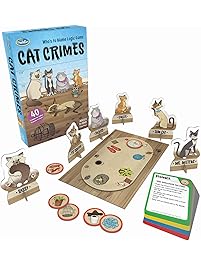 ThinkFun Cat Crimes Logic Game and Brainteaser for Boys and Girls Age 8 and Up - A Smart Game with a Fun Theme and Hilarious Artwork