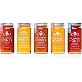 Bee Harmony Honey 5 Pack Variety Pack, 60 Ounce (Clover, Wildflower, Orange Blossom, Berry and Blueberry)