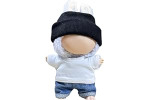 GerdfeiTawtab Clothes Fit for 17CM Doll, Fashion Doll Clothes Outfit Set Cute Theme Designer Toys Dress Accessories for Collector Fans Display (D B&W Set)