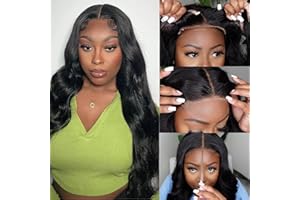 Uveous 26 Inch Glueless Wigs Human Hair Pre Plucked/Cut Wear and Go Wig 180 Density 5x5 Hd Lace Closure Wigs Human Hair Body Wave Hd Lace Front Wigs for Women Frontal Wigs