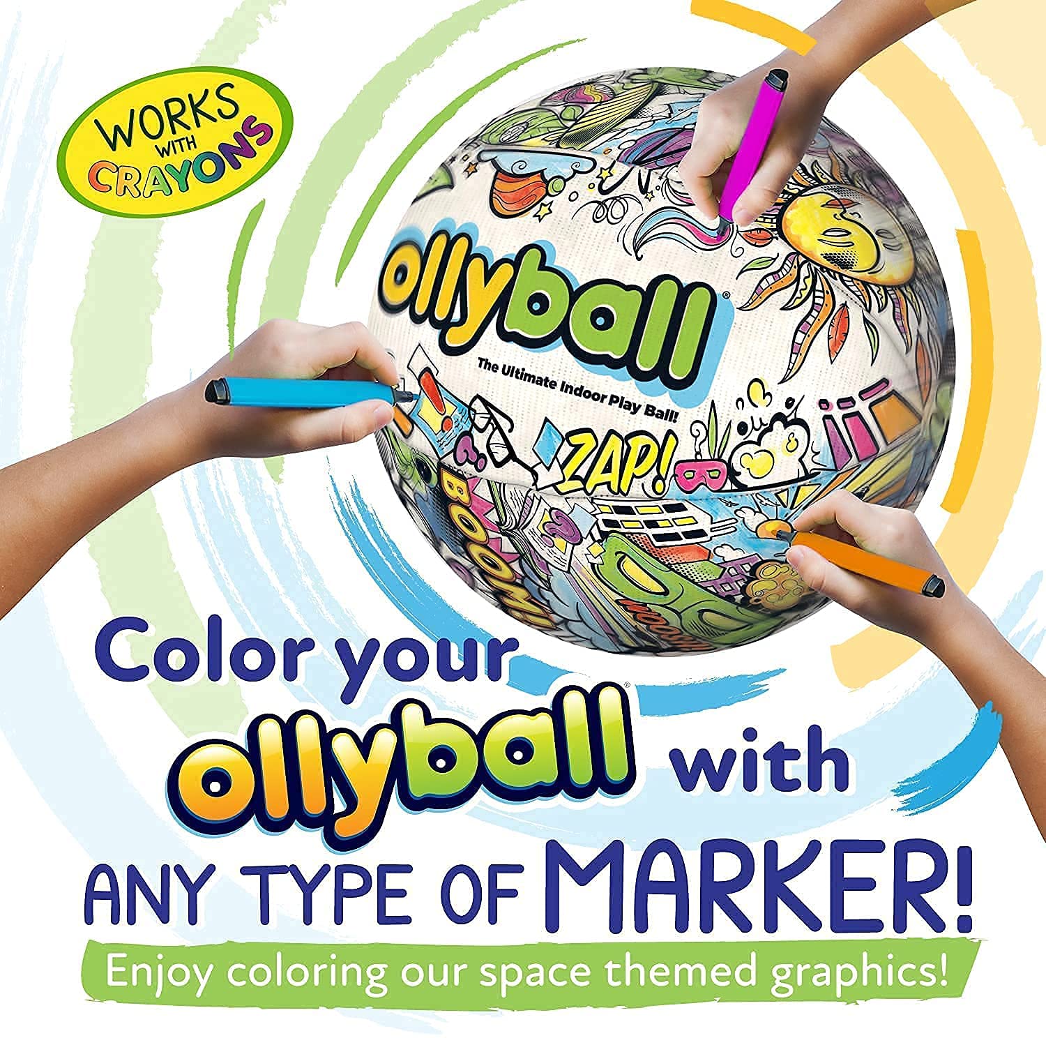 Ollyball - The Ultimate Indoor Play Ball for Kids and Parents Two Pack