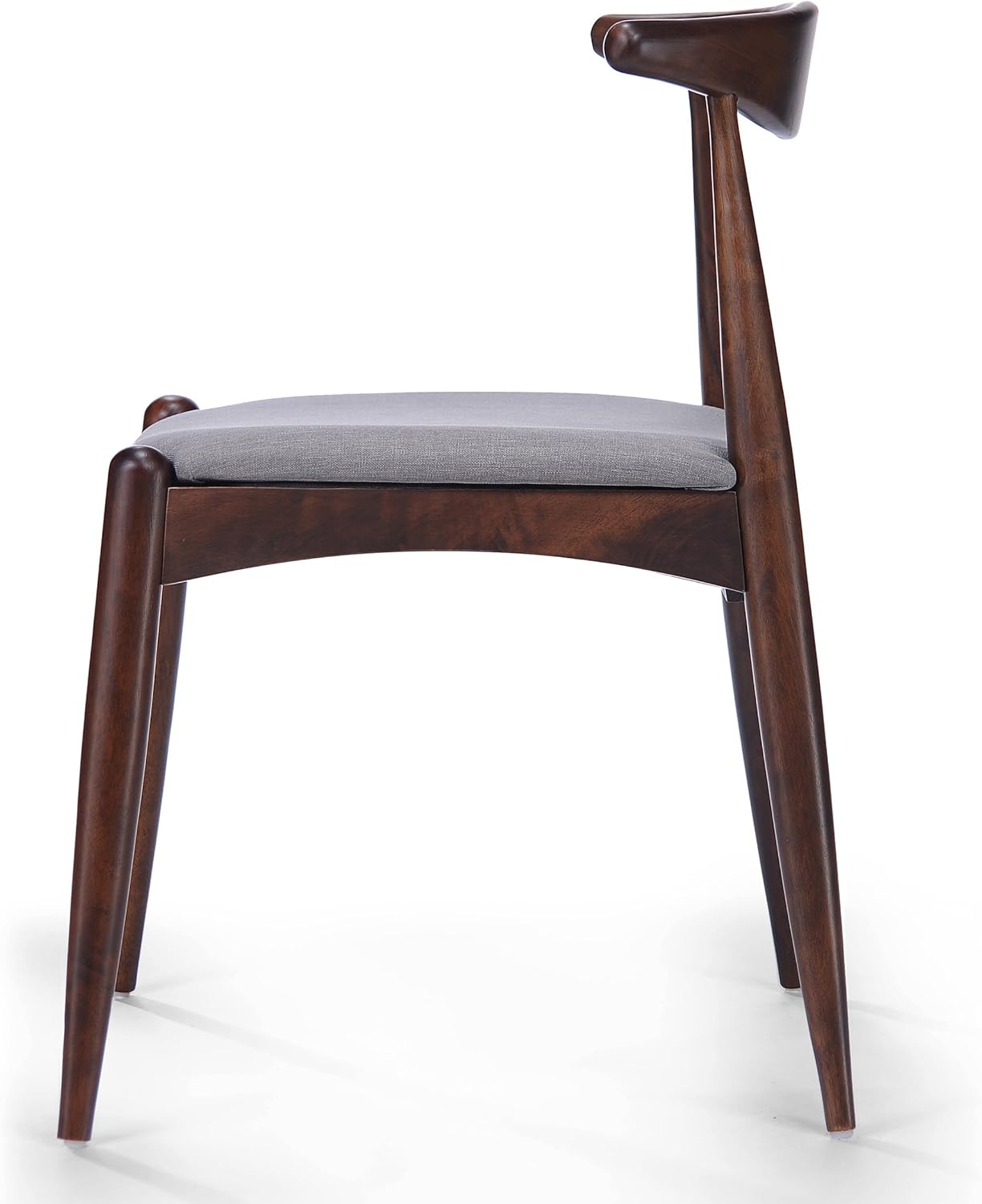 Christopher Knight Home 300007 Francie Fabric with Walnut Finish Dining Chairs, 2-Pcs Set, Light Grey / Walnut - Chairs