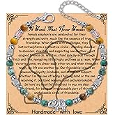 Inspirational Birthday Gifts for Women Unique Christmas Gift Ideal Jewelry Natural Stone Bracelets for Best Friend Sister Niece Mom Aunt Daughter Granddaughter