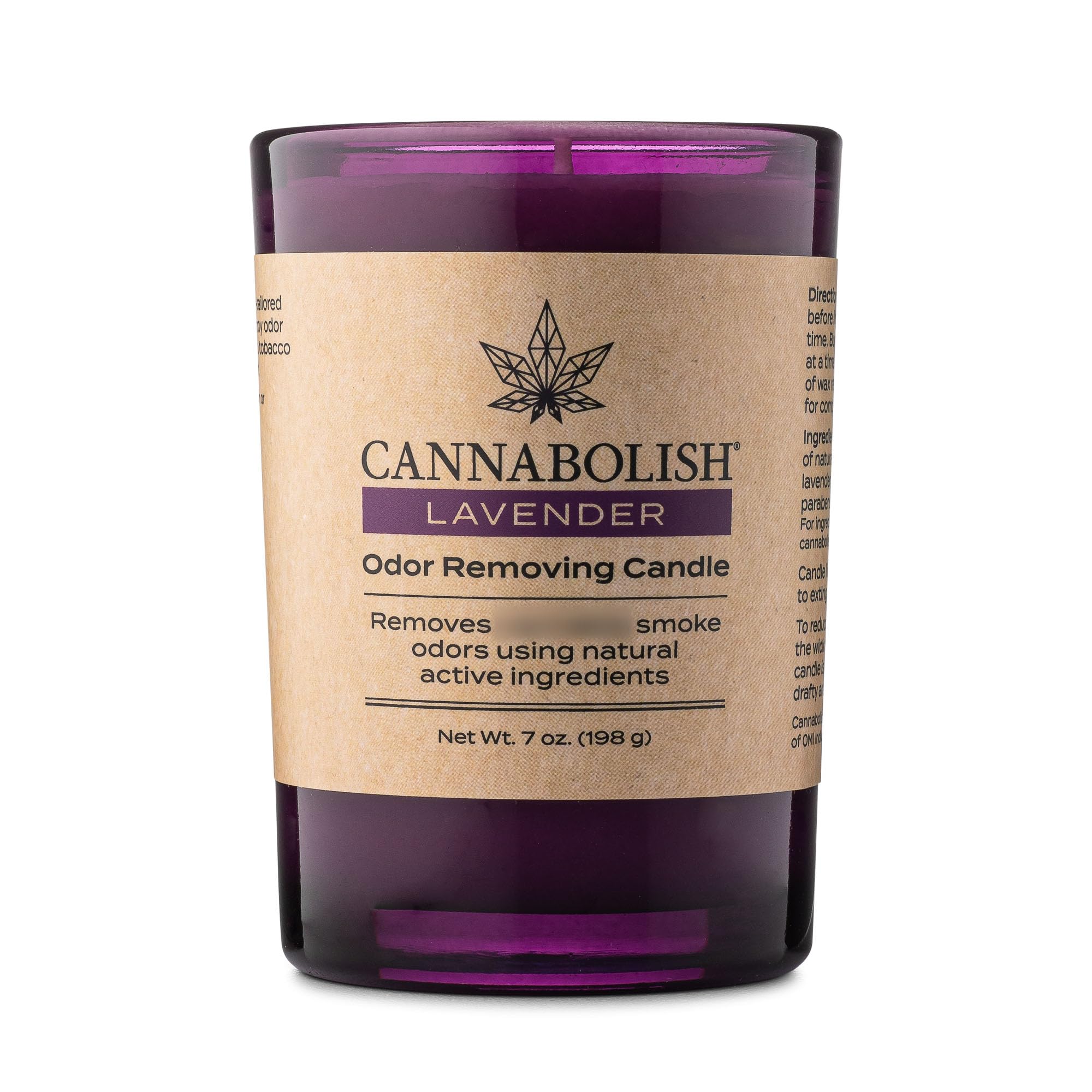 Cannabolish Lavender Smoke Odor Eliminating Candle, 7 oz, Natural Ingredients