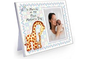 Mothers Day Gift for First Time Mom | 1st Mothers Day Frame "To Mommy on Our First Mother's Day" Picture Frame | Holds 3.5” x