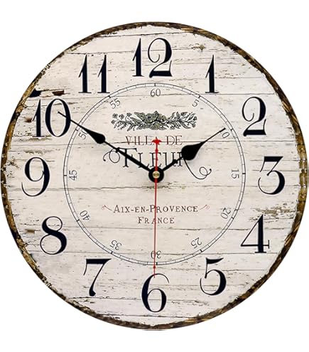 Amazon.com: Sir William and Smith Brown & Golden Wooden Wall Clock