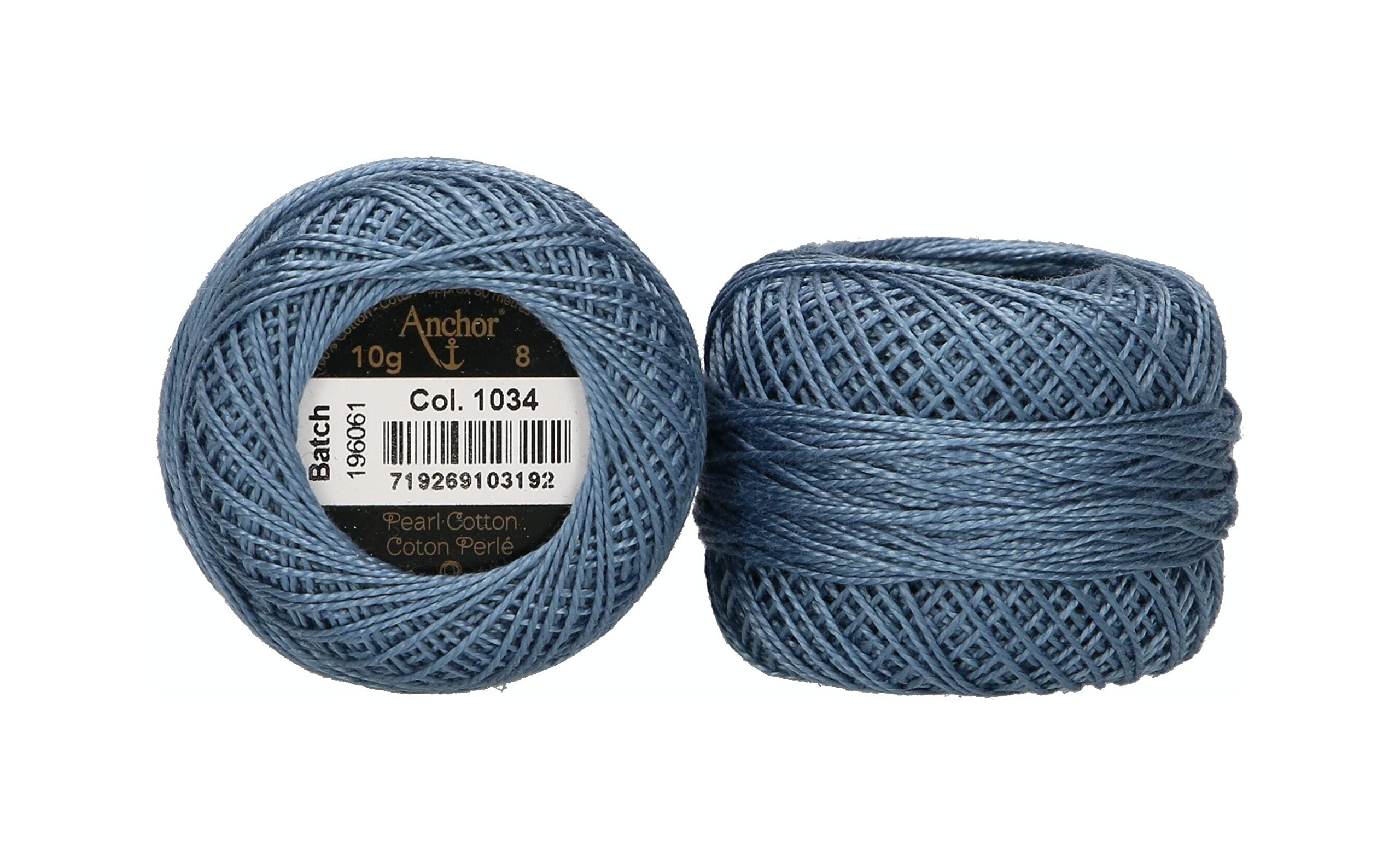 Anchor 4591008-01034 Embroidery Thread, 100% Cotton, Steel, Thickness 8, 82 m — image 1