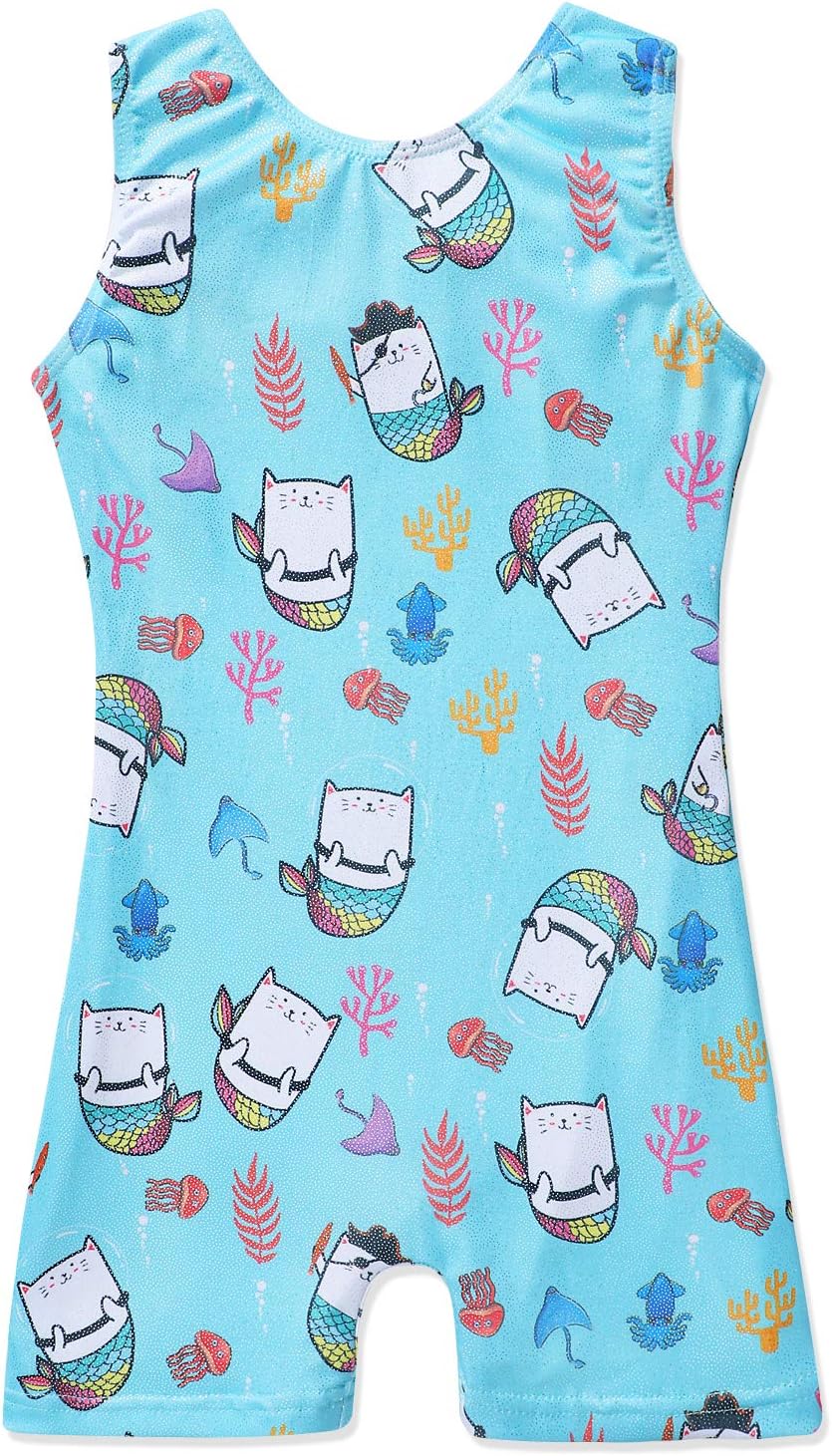 Kidsparadisy Fashion Unicorn Gymnastics leotard for Girls Sleeveless Sparkles Ballet Costume Dance Outfit for Kids 3-10 Years