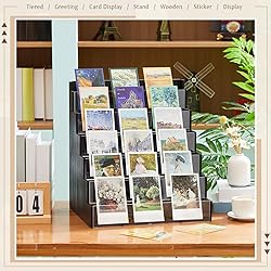 Yuntau 6 Tier Greeting Card Display Stand Black