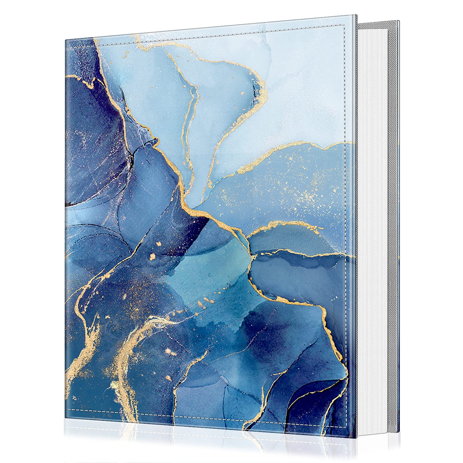 FINTIE Photo Album 4x6 Photos - 600 Pockets Large Capacity Photo Book Cover for Family Wedding Anniversary Baby Vacation Pictures, Ocean Marble, Clear