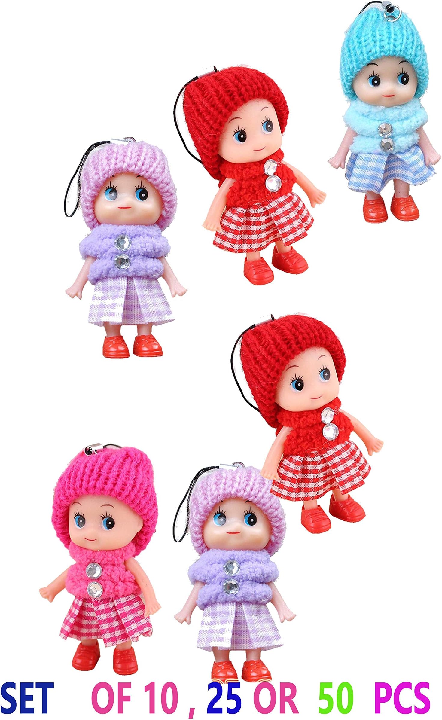 BABY DOLLS , GOOD FOR PARTY , KEY CHAIN , CHRISTMAS DECORATION SET OF 10
