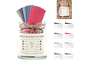 LOVED CREATIONS Bible Verse Jar for Christmas Gifts, Initial A Read Me When Prayer, Emotion and Feelings Scripture, Spirit-lifiting Jar Christian Gifts for Women, Scriptural Study Supplies Men Art Work for Family