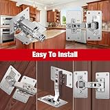 selizo Hinge Repair Plate 12PCS Cabinet Repair Plates with Screws Stainless view 7