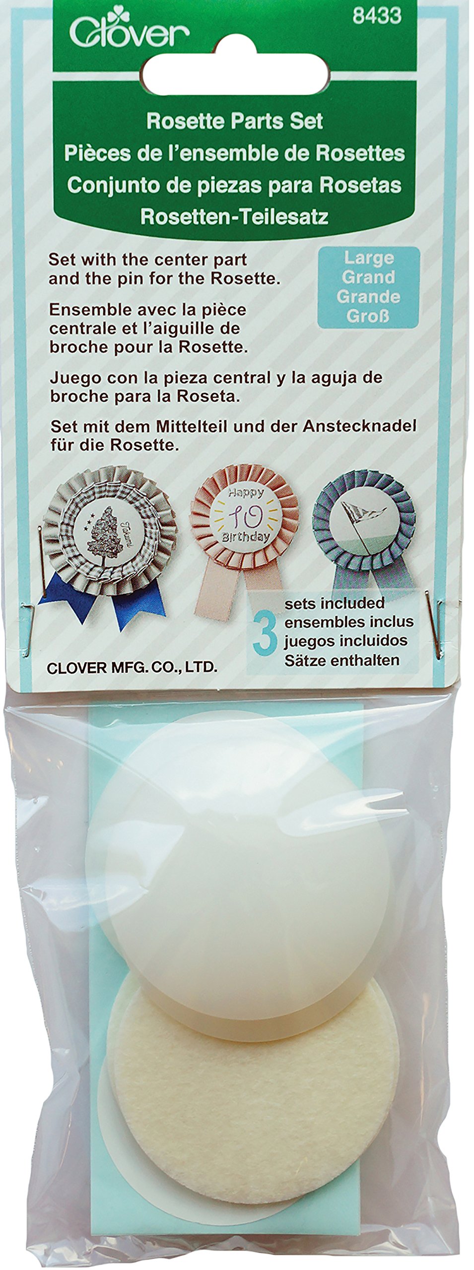 Clover Rosette Set, Multicoloured, Parts Large