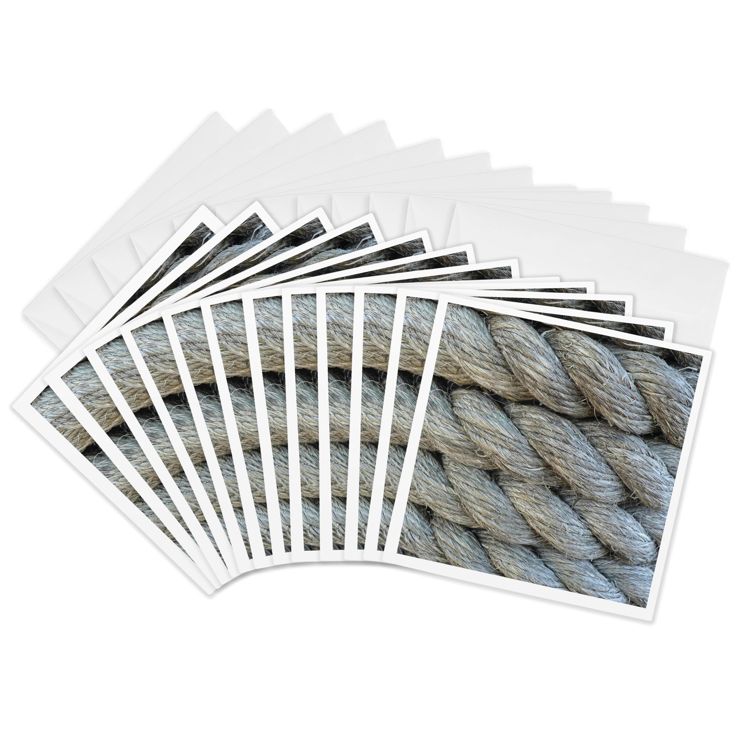 3dRose gc_7966_2 6 x 6-Inch "Nautical Lines" Greeting Card (Pack of 12)