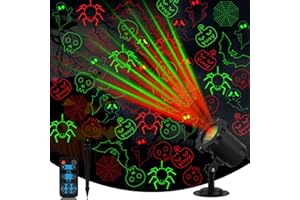 Yokgrass Halloween Projector Lights Outdoor, Waterproof Halloween Laser Projector Lights with Remote, Halloween Spotlight Decorations for Party Yard Garden Outdoor Indoor