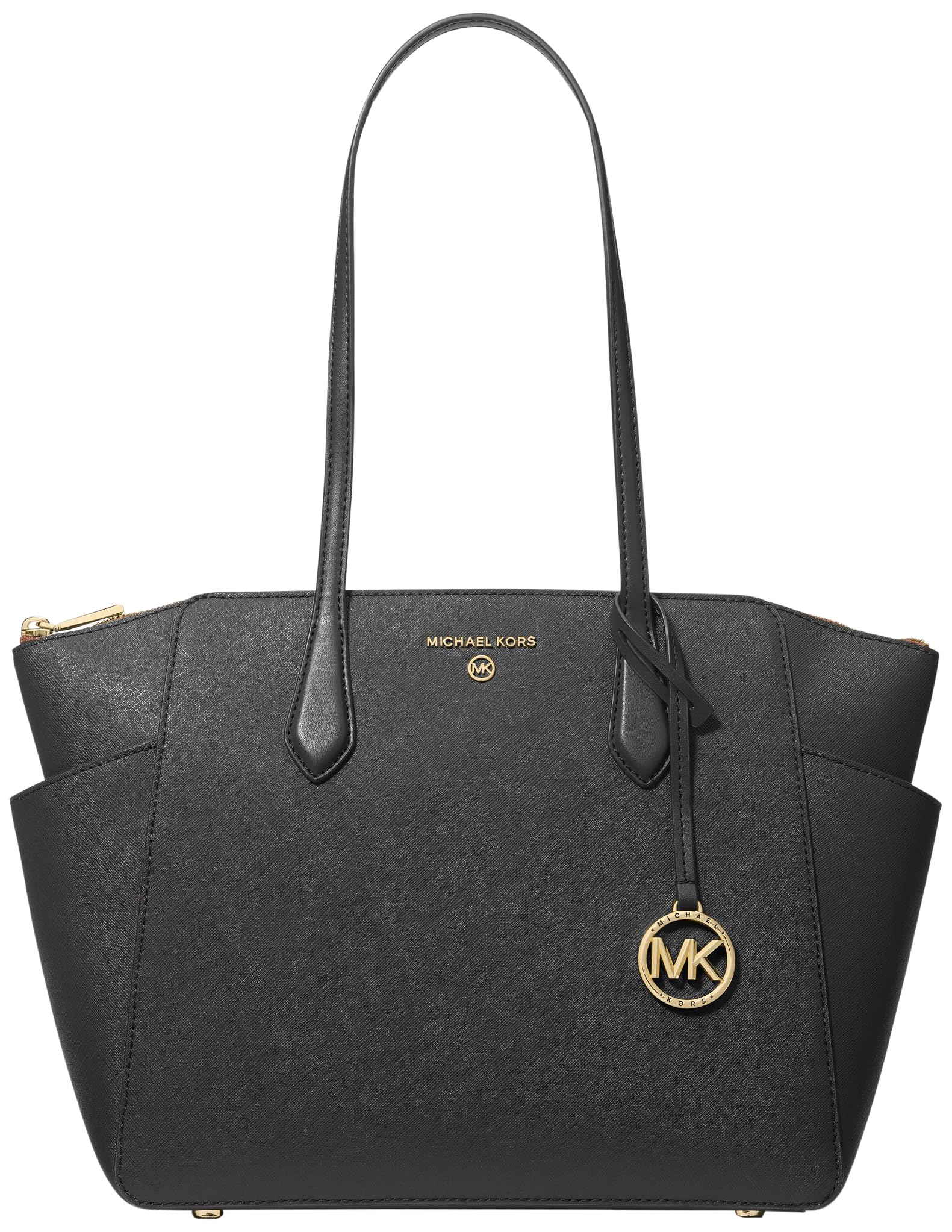 Michael Kors Marilyn Medium Top-Zip Tote Bag, Black