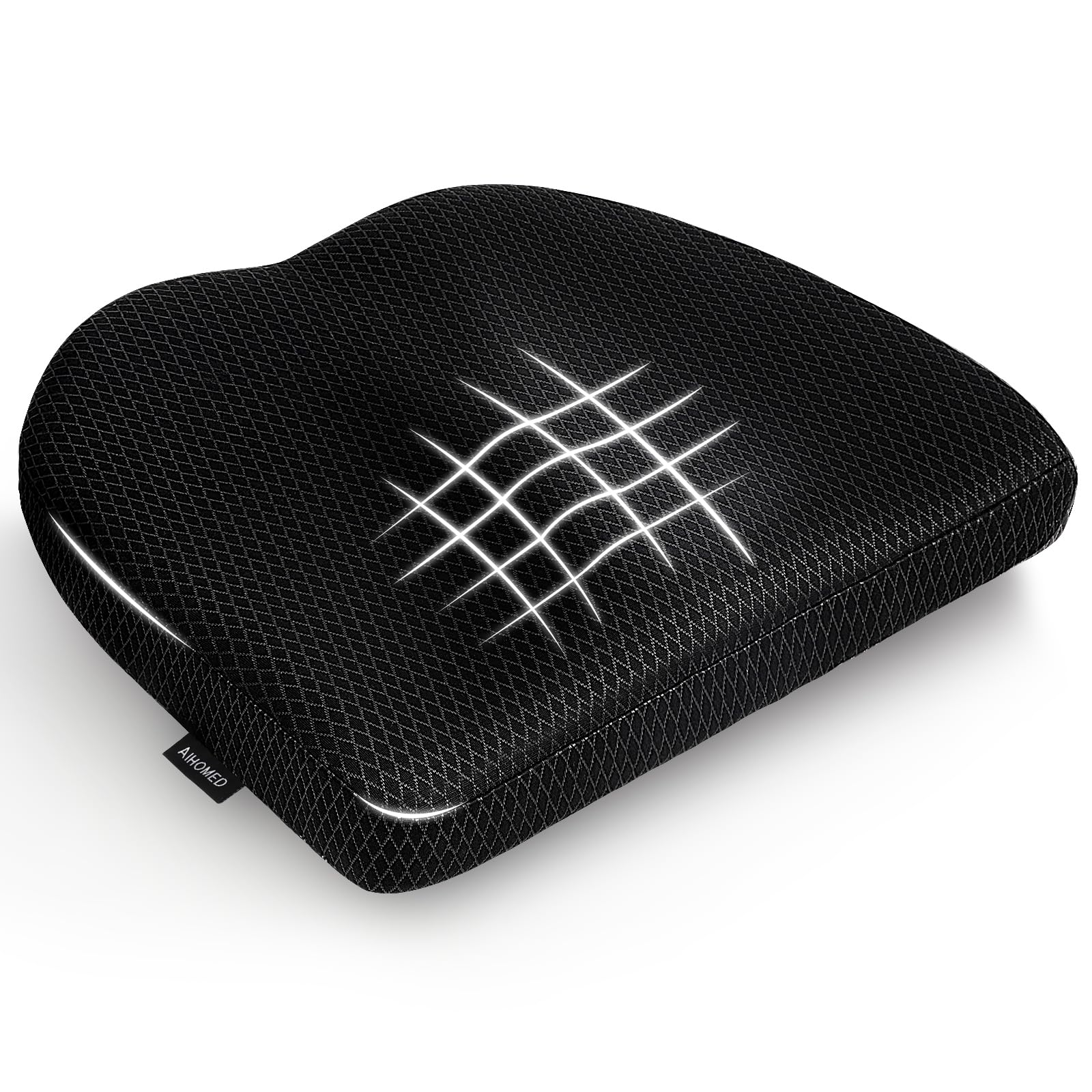 Photo 1 of Office Chair Cushion - More Breathable Pressure Relief Seat Cushion with Hours Sitting on Gaming/Car/Wheelchair, Soft Extra-Dense Air Fiber for Orthopedic Coccyx, Sciatica & Hip Support