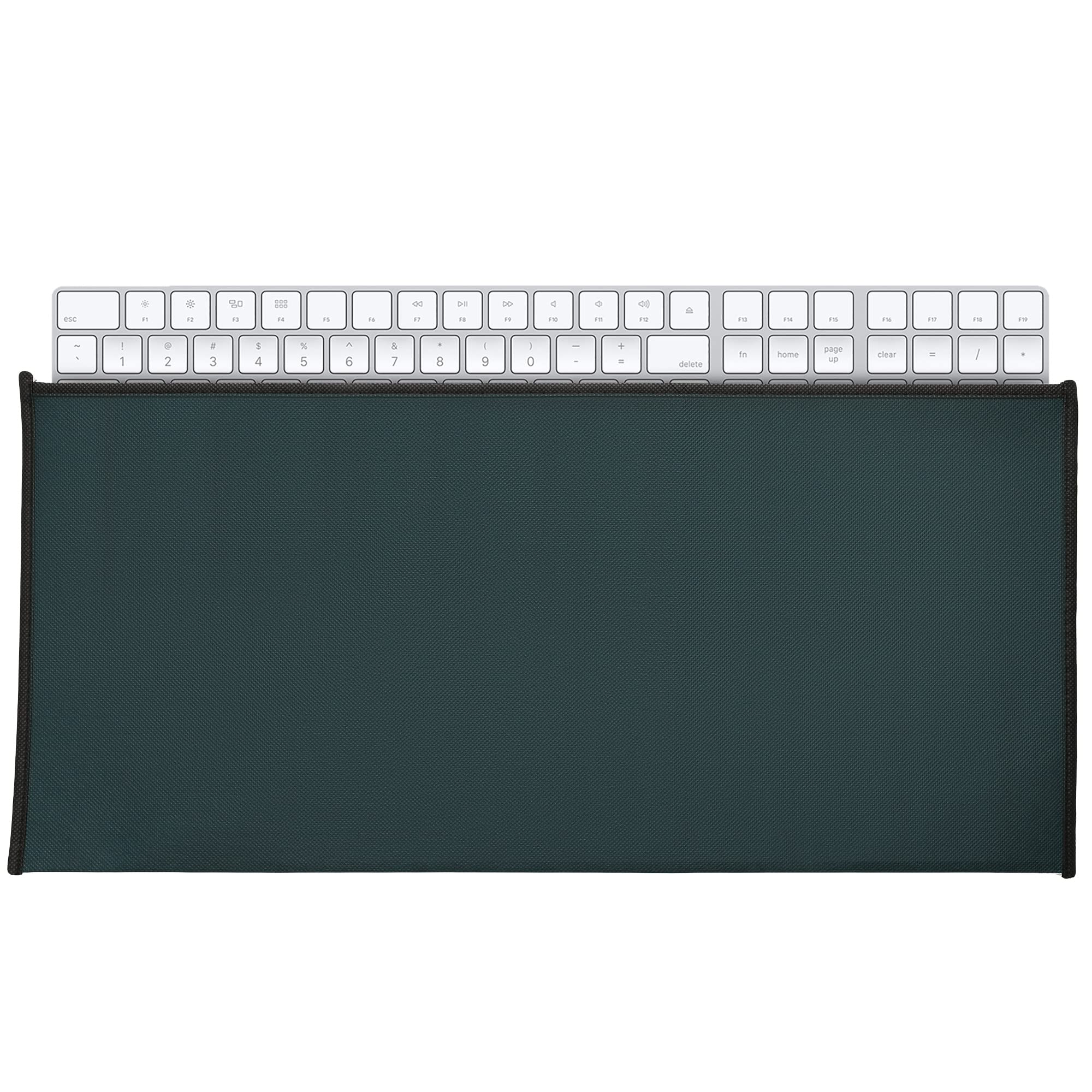 kwmobile Dust Cover Compatible with Universal Keyboard (L) - Computer Keyboard Protector Fabric Case - Dark Green