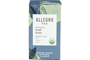 ALLEGRO COFFEE Allegro Tea, Organic Earl Grey Tea Bags, 20 ct